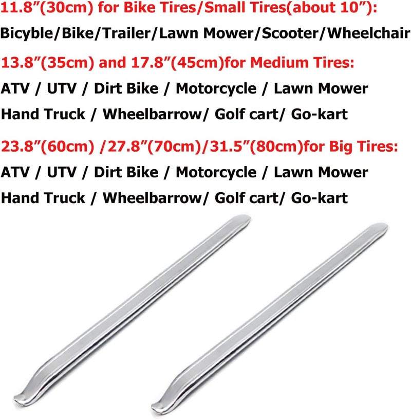 Dr.Roc 2 x 31.5 inch Tire Changing Tool with 4-Way Tool Set Tire Removal Tools Tire Spoons Tire Irons Tire Tool Tire Levers for Bike Motorcycle Dirt Bike Lawn Mower Scooter ATV UTV - Image 2